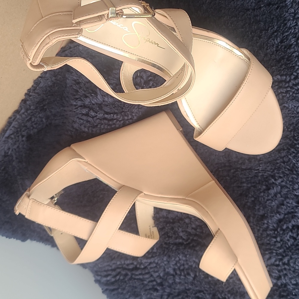 Nude Wedge Heels